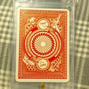 Christian Louboutin Red Playing Card In Hard magnetic Case; New Without Tag